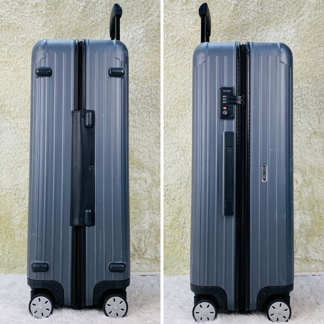 【人気モデル】RIMOWA リモワ SALSA サルサ 98L 4輪 MW TSAロック チェックイン L マットグレー シルバー系 超軽量 キャリー スーツ ケース_画像3