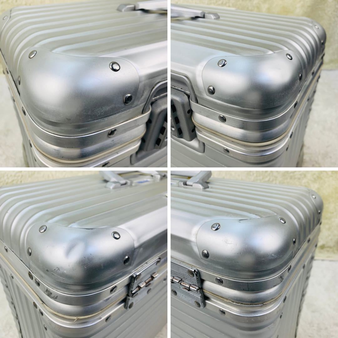 廃盤 青ロゴ【美品】付属有 RIMOWA リモワ TOPAS トパーズ PILOT パイロット ビジネストローリー 46L 2輪 アルミ スーツ  ケース キャリー