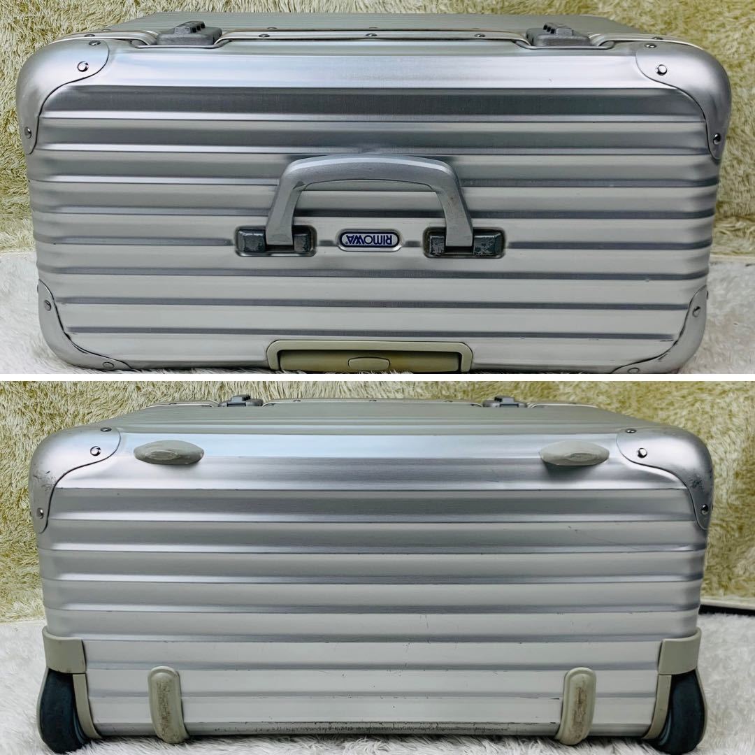 廃盤 青ロゴ【美品】付属有 RIMOWA リモワ TOPAS トパーズ PILOT パイロット ビジネストローリー 46L 2輪 アルミ スーツ ケース キャリー_画像5