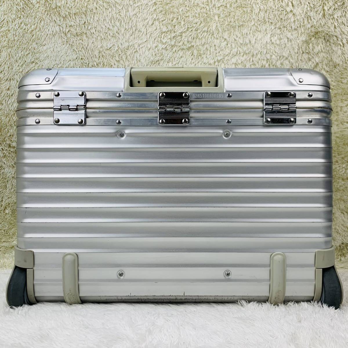 廃盤 青ロゴ【美品】付属有 RIMOWA リモワ TOPAS トパーズ PILOT パイロット ビジネストローリー 46L 2輪 アルミ スーツ  ケース キャリー