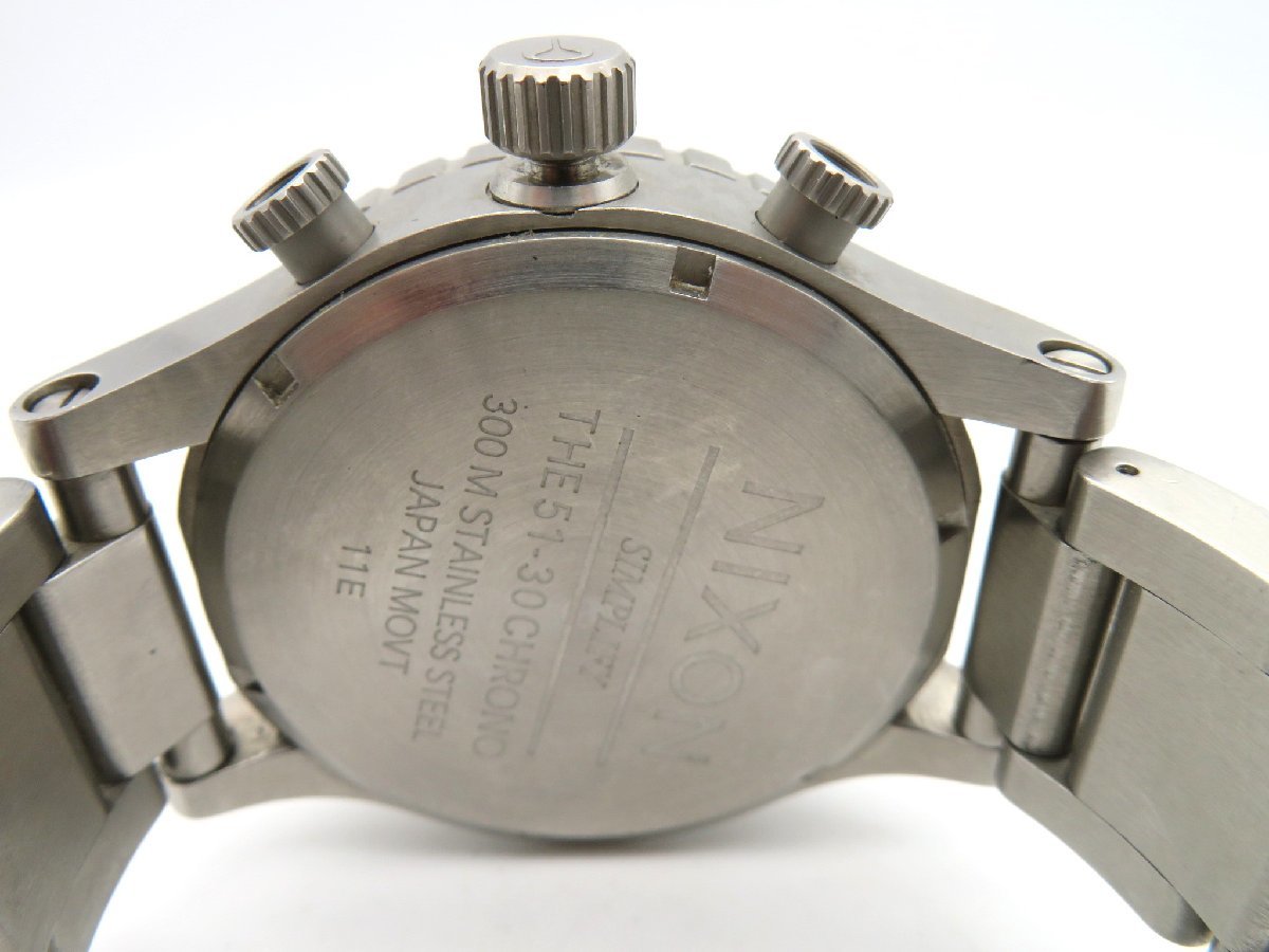 1円□ジャンク□ ニクソン   ネイビー クオーツ メンズ 腕時計  K08303の画像5