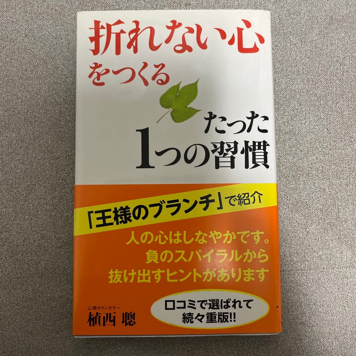 「折れない心」をつくるたった１つの習慣 （青春新書ＰＬＡＹ　ＢＯＯＫＳ　Ｐ－９１９） 植西聰／著