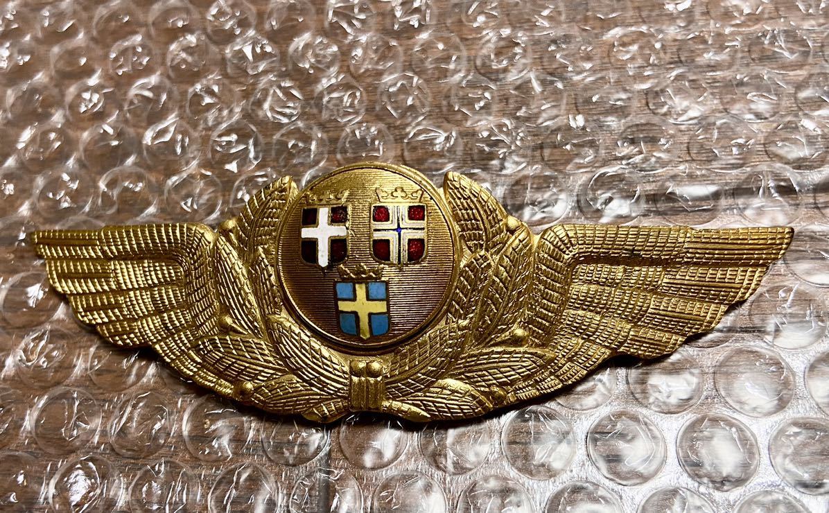 スカンジナビア航空　Scandinavian Airlines SAS パイロット帽章　ハットバッジ　HAT PIN 大型　1960-70年代？_画像1