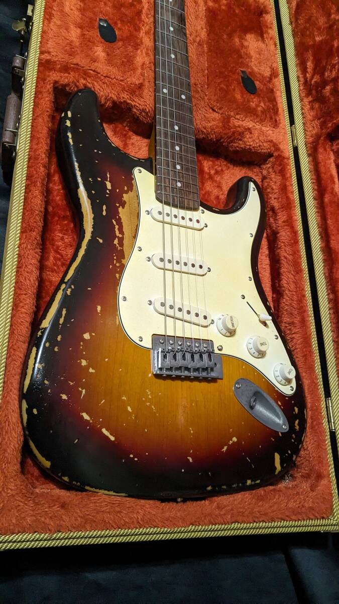 リアトーン搭載Select Capacitor BeldenWier Custom Relic Old 3tone Sunburst Stratocaster リアトーン搭載Select Capacitor BeldenWier Custom Relic Old 3tone Sunburst Stratocaster