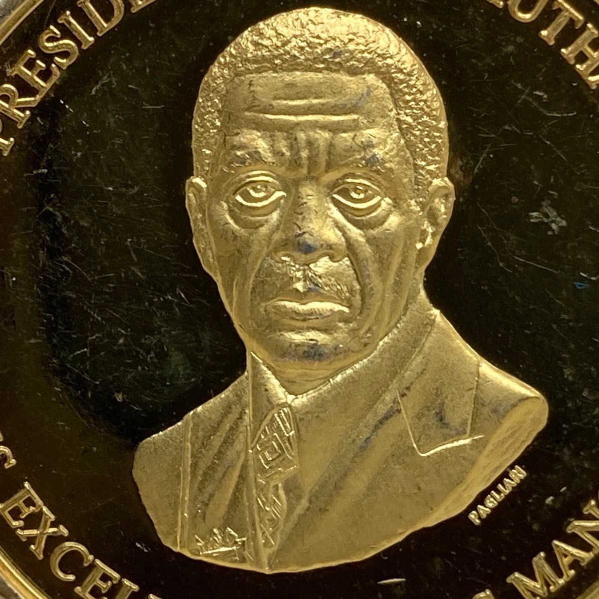 南アフリカメダル　ルーカス　Brass Gold Plated  メダル　コレクション　金メッキ