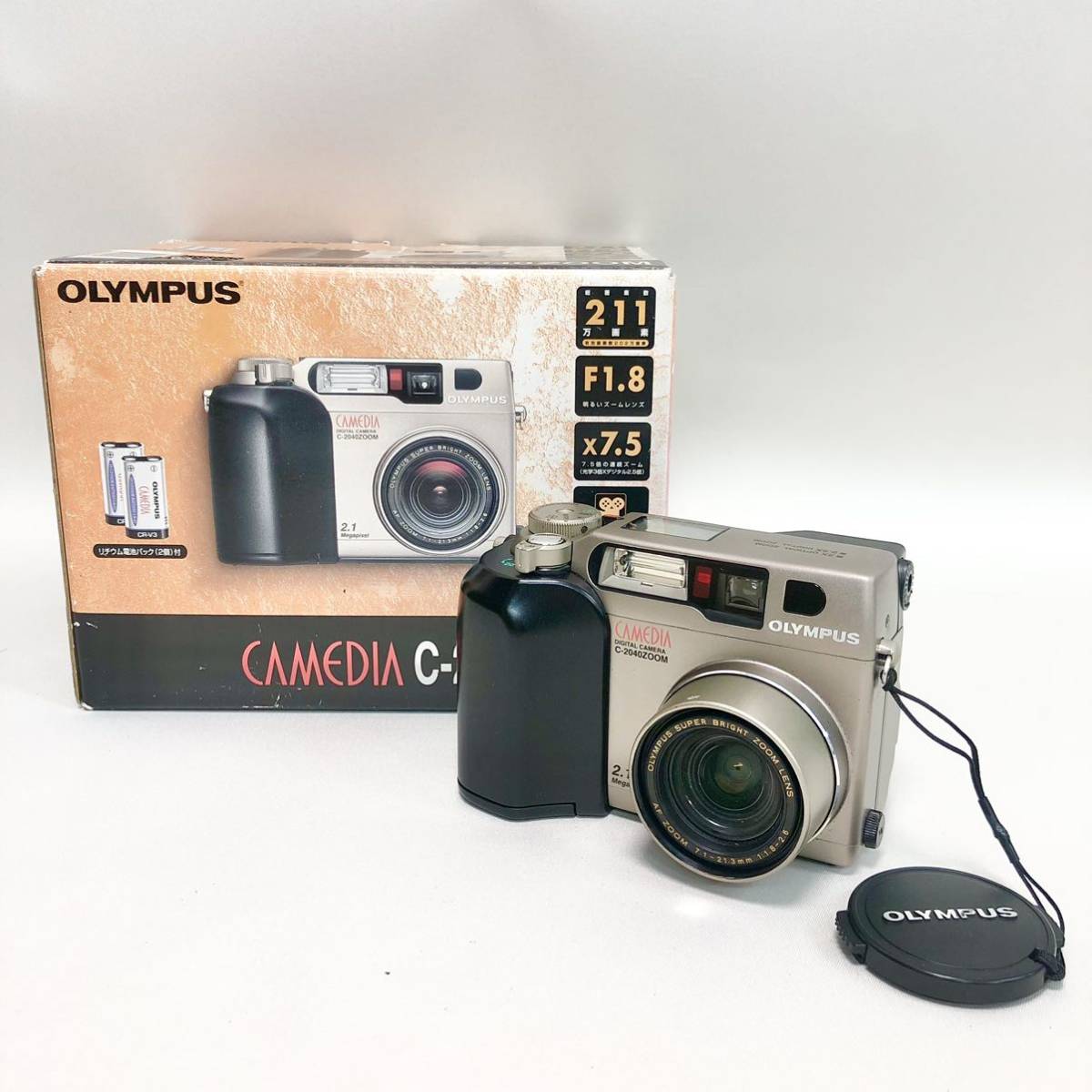 OLYMPUS オリンパス CAMEDIA C-2040 ZOOM コンパクトデジタルカメラ デジカメ 電池式 211万画素 箱付き_画像1