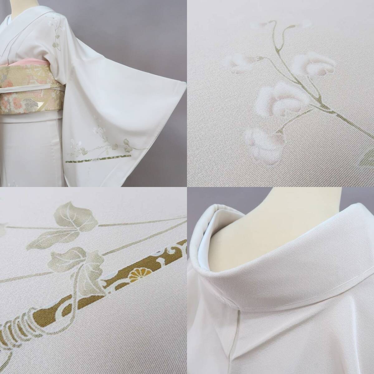 yu.saku2 new goods single . hand .... height sand .. kimono silk . attaching thread attaching * feeling good sound color . heart ..... butterfly orchid ~ visit wear 3084