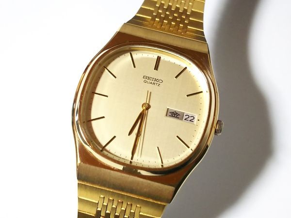 【Rs3】SEIKO/セイコー◇SEAGULL/シーガル/5933-5100/BZE964◇1981年製♂3針クオーツ/デイデイト/美品_風防は無傷です。