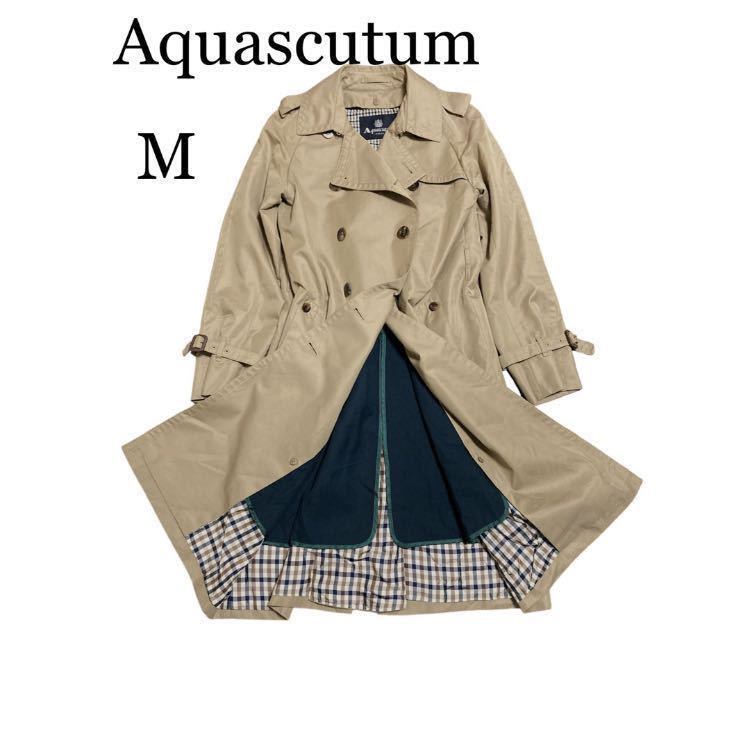 Aquascutum アクアスキュータム　レディース トレンチコート　ベージュ　ライナー　チェック　M