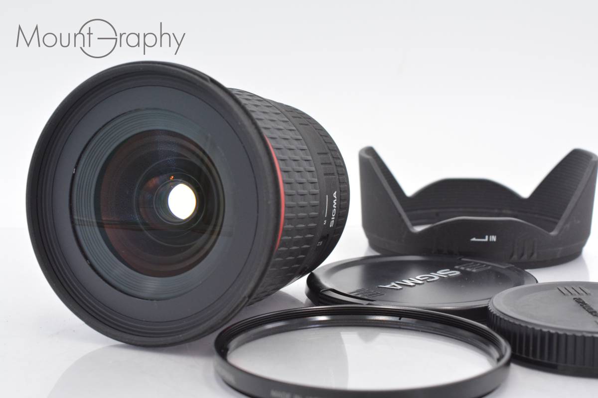 ★良品★ シグマ SIGMA 20mm F1.8 EX DG ASPHERICAL フィルター、フード、前後キャップ付属 キヤノンEFマウント(AF) #tk1977
