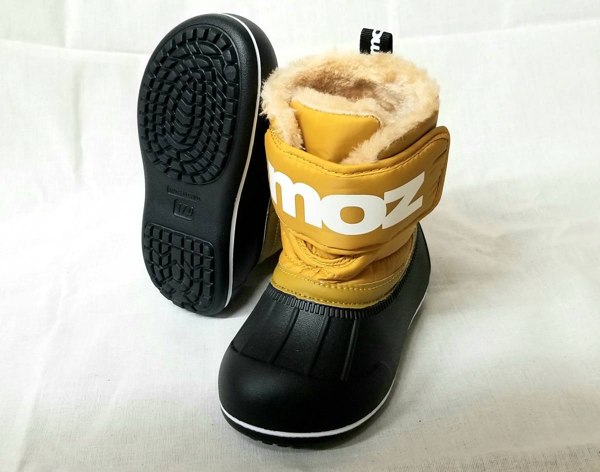 MOZ　キッズ防寒ブーツ　履きやすいベルクロ　キャメル　16㎝　新品　ロゴがかわいい！あったか！軽量！防水！_画像はサイズ違いの場合があります。