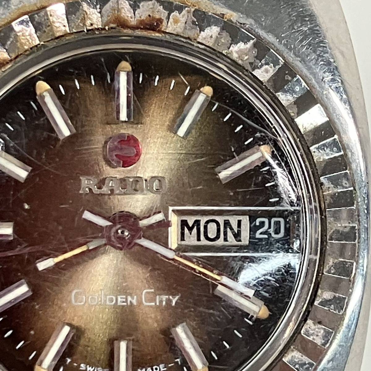 1円〜 1M RADO ラドー Golden City ゴールデンシティ デイデイト 腕時計 レディース腕時計 Water Sealed 559.3044.4 動作確認済み_画像4