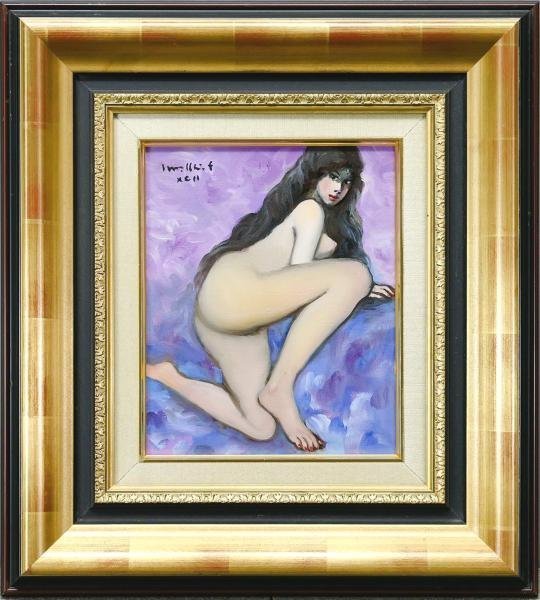 【真作】【WISH】古沢岩美「裸婦」油彩 3号 1992年作 一枚の絵取扱作品 ◆魅惑の裸婦名画 　　〇エロチシズム巨匠 美術館開館 #24012864_画像2