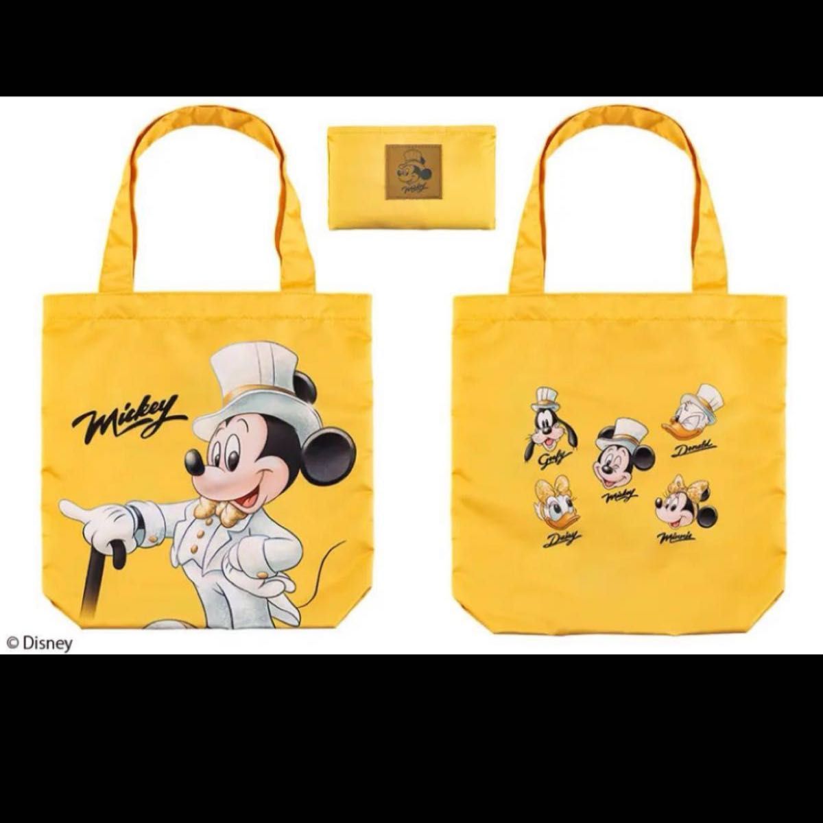 【新品未使用】ディズニー Disney エコバッグ 折りたたみバック  マチあり 内ポケットあり