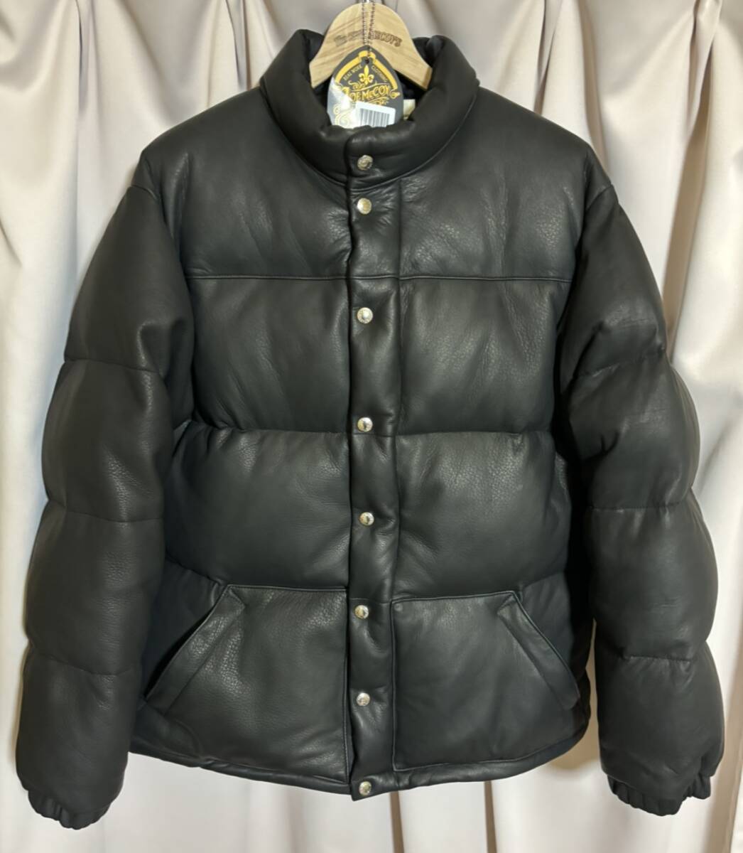 即決！美品2024新作¥286000★JOE McCOY DEERSKIN DOWN JACKET（ディアスキンダウンジャケット）42ブラック◯送料込リアルマッコイズ鹿革_画像2