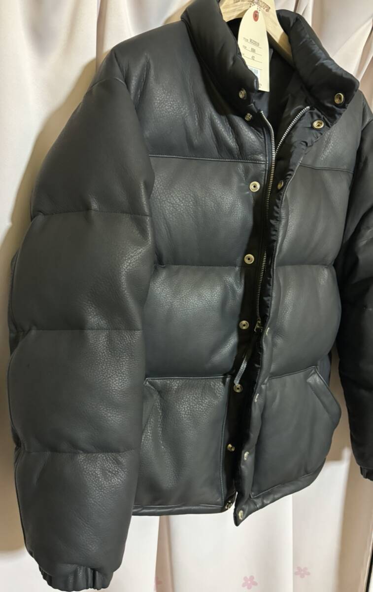 即決！美品2024新作¥286000★JOE McCOY DEERSKIN DOWN JACKET（ディアスキンダウンジャケット）42ブラック◯送料込リアルマッコイズ鹿革_画像3