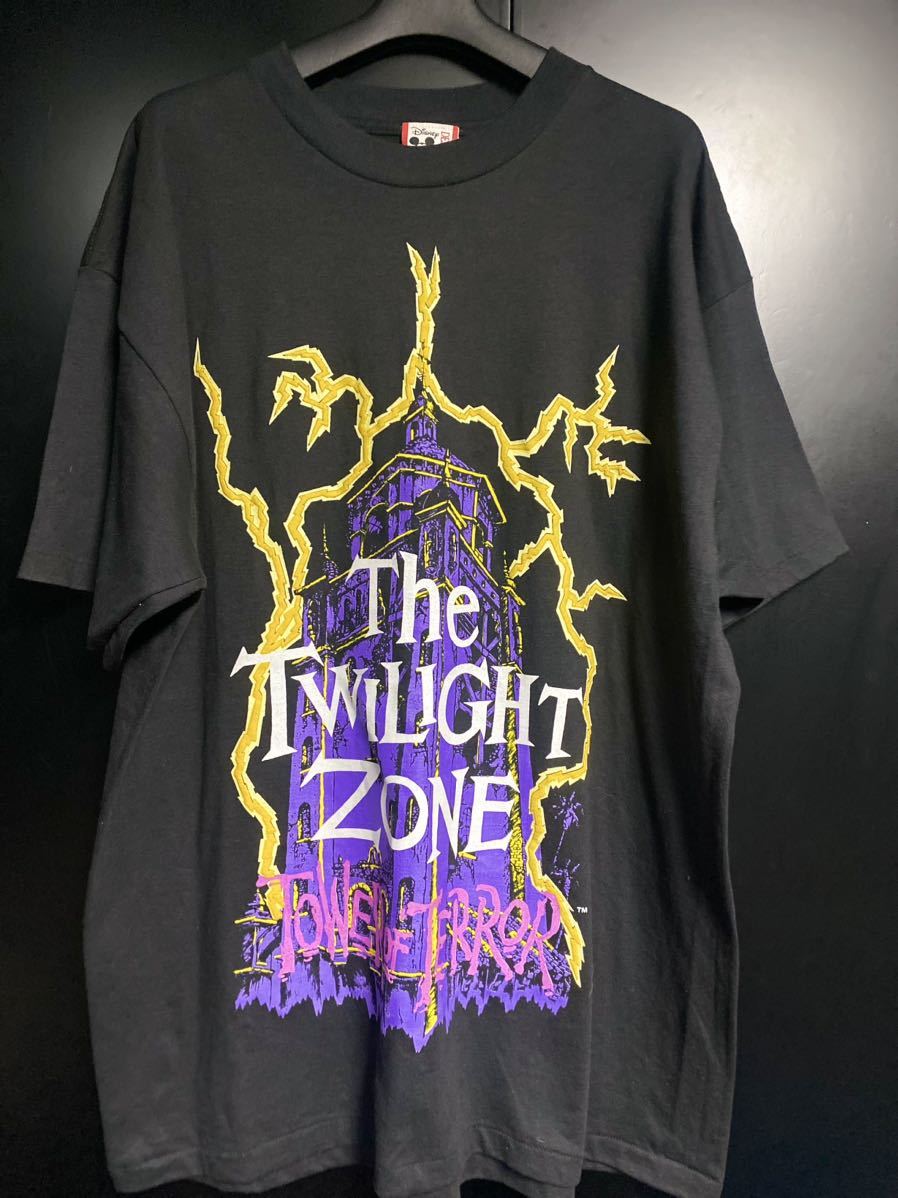 激レア90'S当時物 90s タワーオブテラー The twilight zone Tシャツ ヴィンテージ サイズXL Disney USA製 オフィシャル シングルステッチ