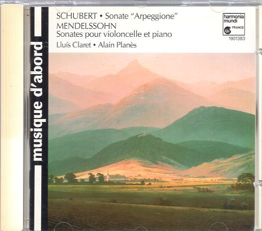 Schubert: Sonate "Arpeggione"; Mendelssohn / Claret, Planes_画像1