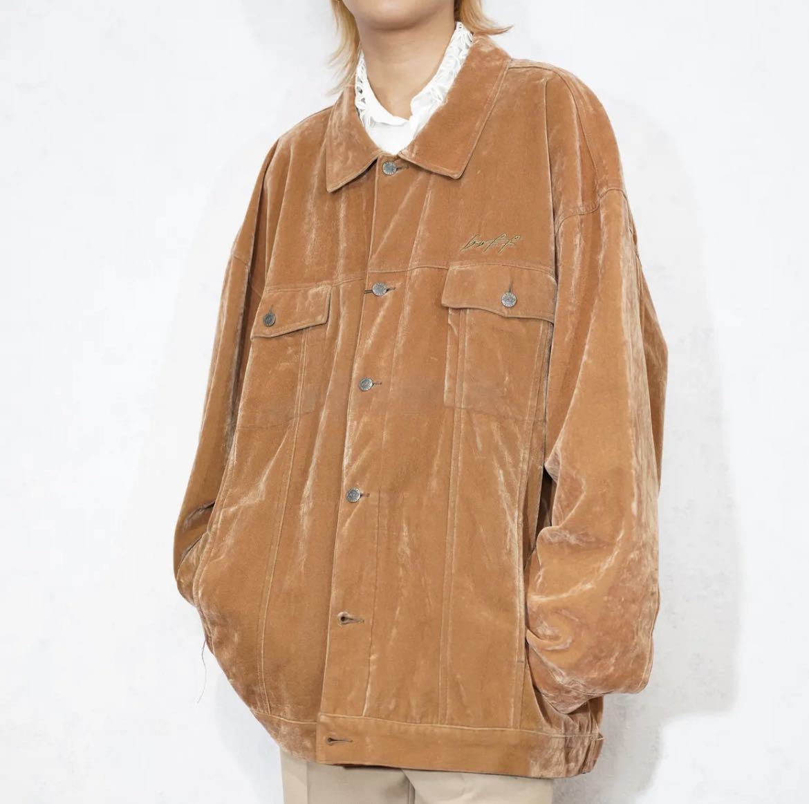 USA VINTAGE BOFF FAKE SUEDE EXTRA OVER SHIRT JACKET/アメリカ古着フェイクスウェード超オーバーシャツジャケット