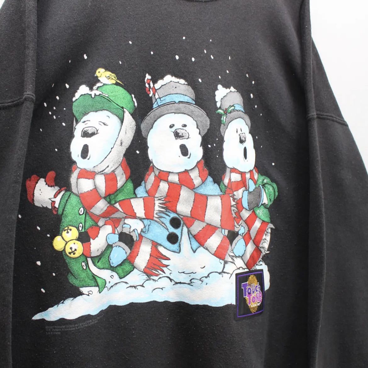 USA VINTAGE TOUCH TONE SNOWMAN DESIGN SWEAT SHIRT/アメリカ古着雪だるまデザインスウェット_画像7