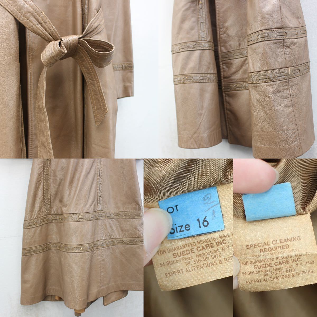 *SPECIAL ITEM* USA VINTAGE DESIGN LEATHER TRENCH COAT/アメリカ古着デザインレザートレンチコート_画像10