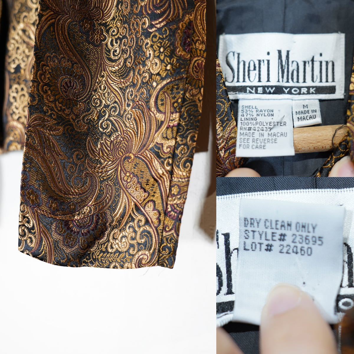 USA VINTAGE Sheri Martin EMBROIDERY JACQUARD DESIGN CHINA USA VINTAGE Sheri Martin EMBROIDERY JACQUARD DESIGN CHINA