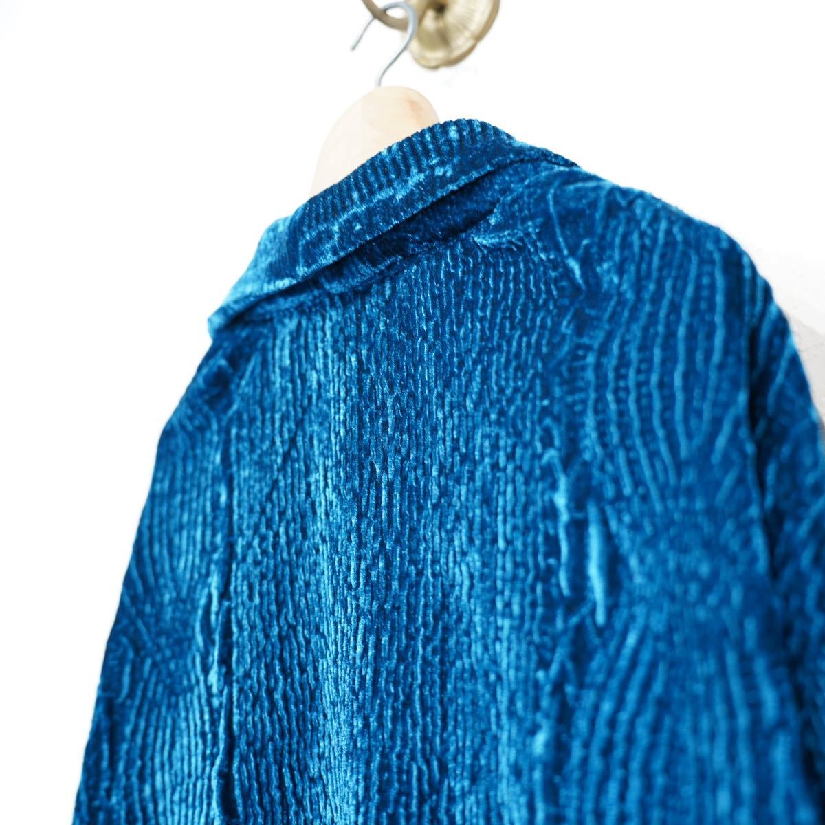 *SPECIAL ITEM* USA VINTAGE PLEATES DESIGN VELOUR TAILORED JACKET/アメリカ古着プリーツデザインベロアテーラードジャケット *SPECIAL ITEM* USA VINTAGE PLEATES DESIGN VELOUR TAILORED JACKET/アメリカ古着プリーツデザインベロアテーラードジャケット