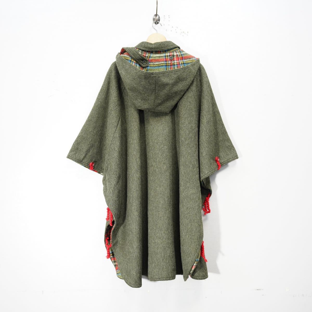 EU VINTAGE WOOL DESIGN CAPE COAT/ヨーロッパ古着ウールデザインケープコート_画像4