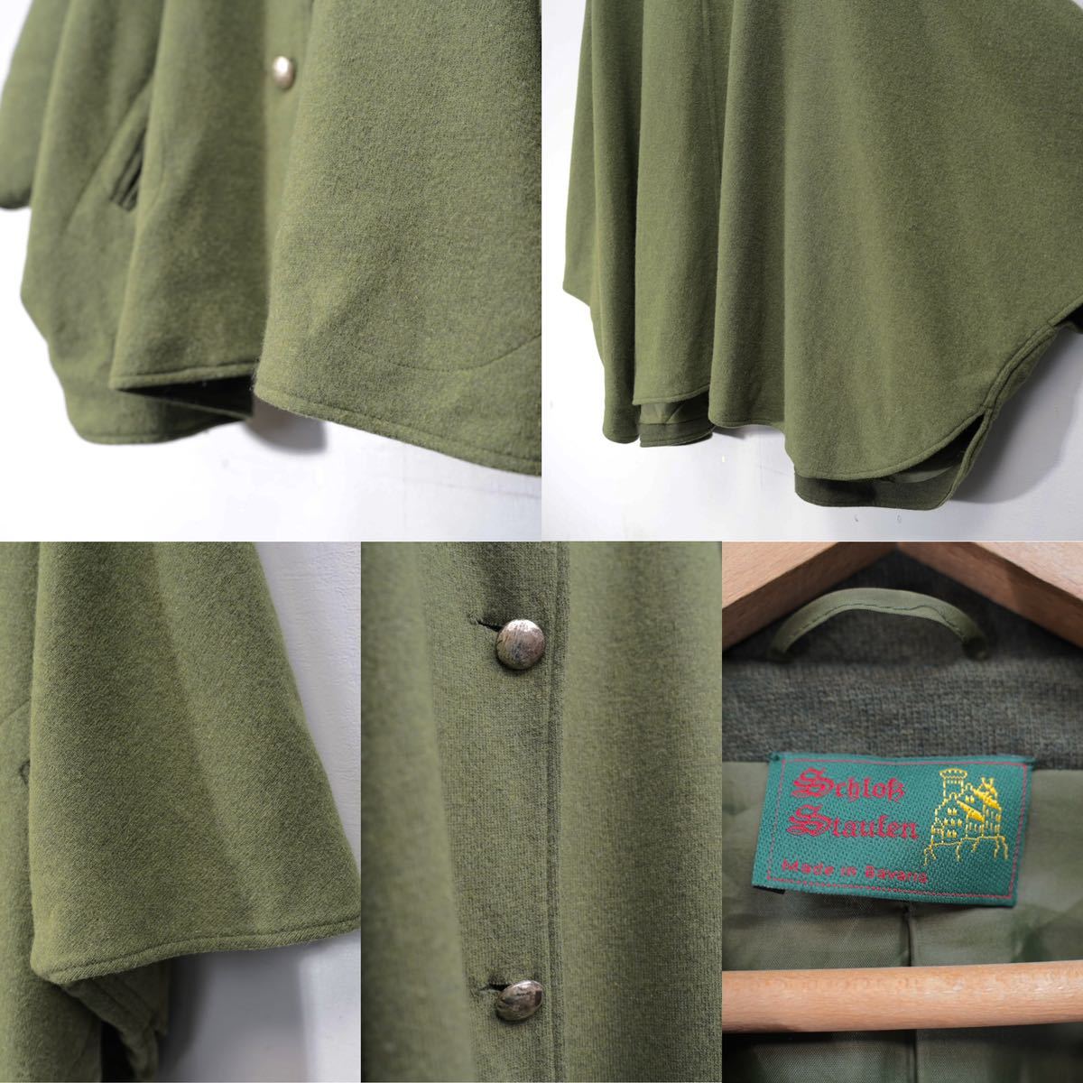 EU VINTAGE WOOL DESIGN CAPE COAT/ヨーロッパ古着ウールデザインケープコート_画像10