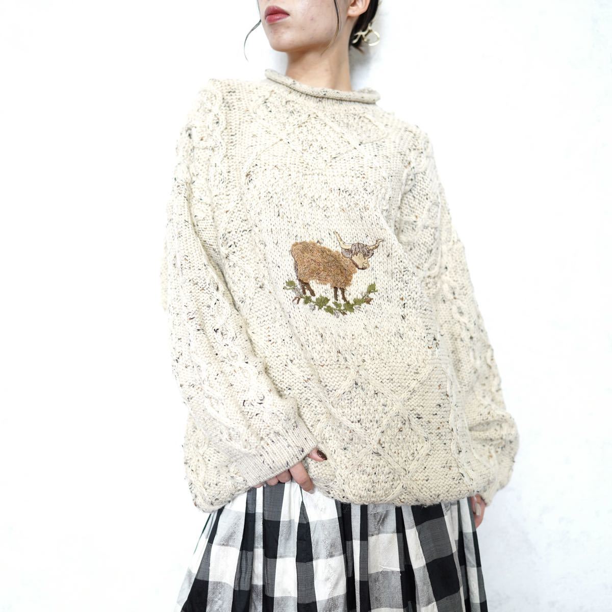 品質は非常に良い EMBROIDERY SHEEP ACORN VINTAGE EU ITEM* *SPECIAL