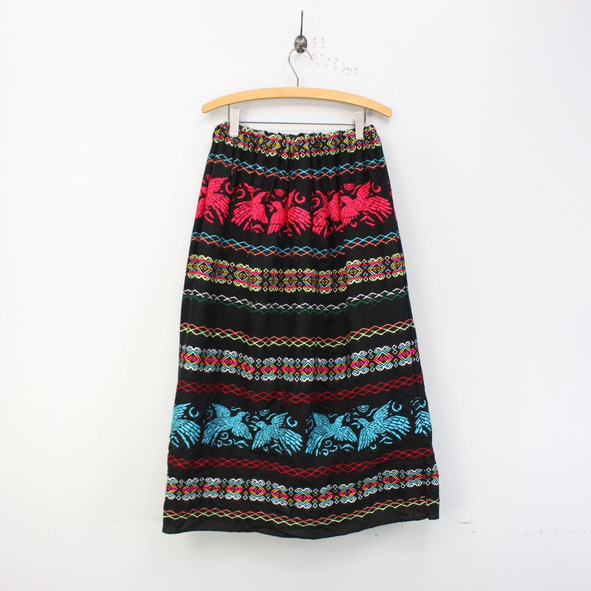 *SPECIAL ITEM* USA VINTAGE HAND MADE EMBROIDERY DESIGN WOOL LONG SKIRT/アメリカ古着ハンドメイド刺繍デザインウールロングスカート_画像5