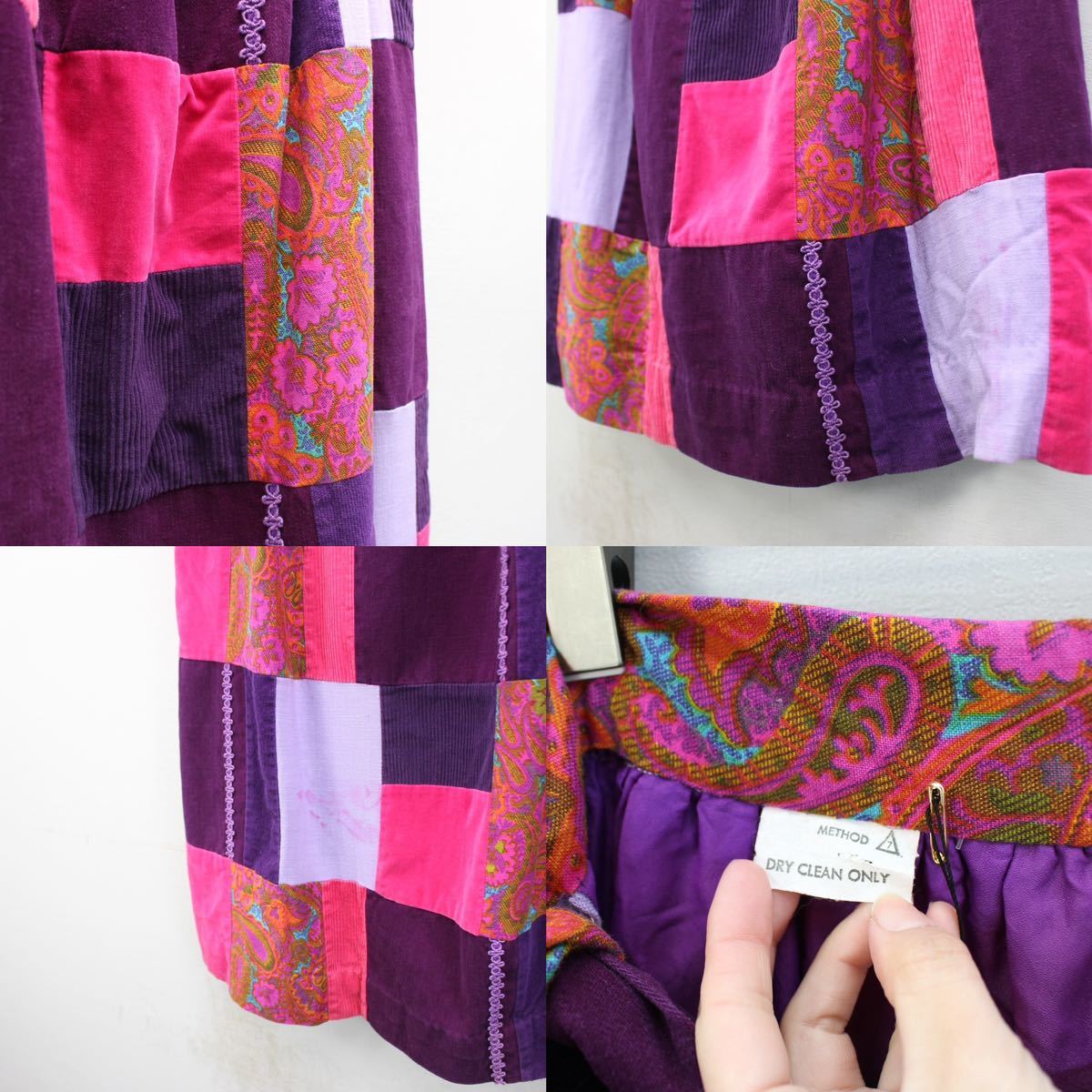 激安正規品 *SPECIAL ITEM* 70's USA VINTAGE VELOUR PATCHWORK DESIGN