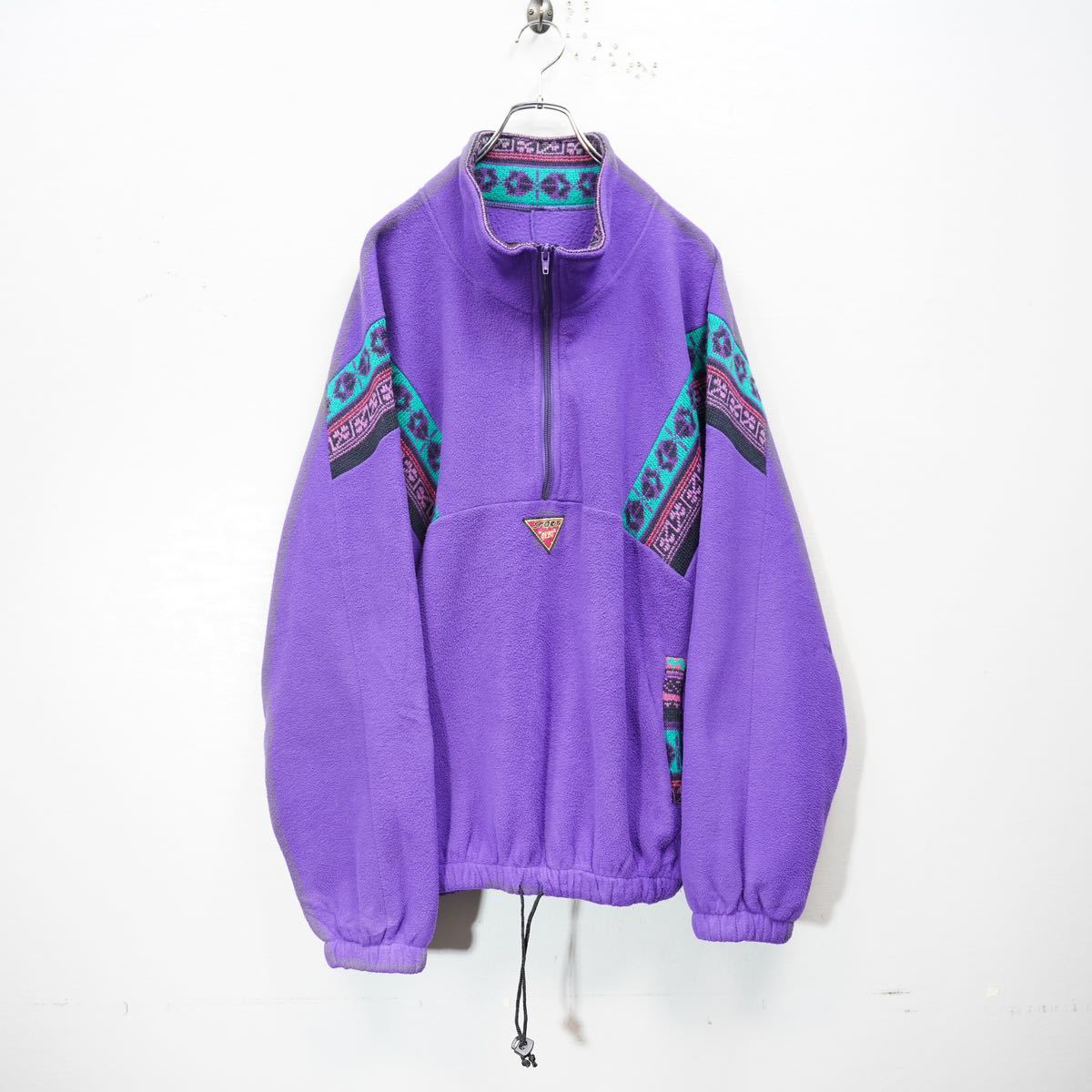 EU VINTAGE PERRI PATTERNED HALF ZIP DESIGN FLEECE JACKET EU VINTAGE PERRI PATTERNED HALF ZIP DESIGN FLEECE JACKET