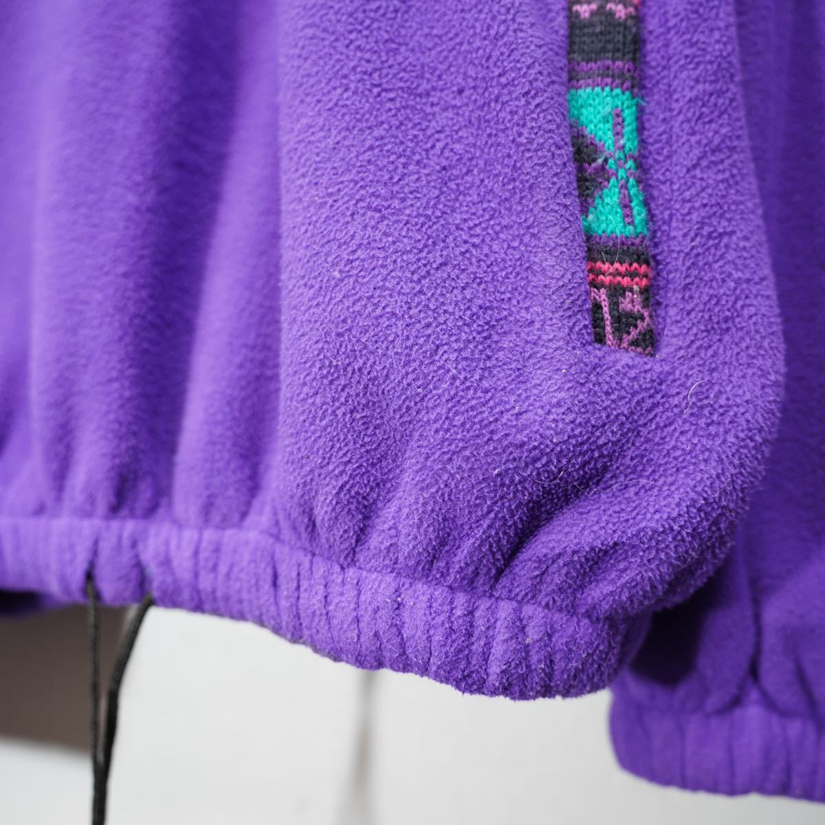 EU VINTAGE PERRI PATTERNED HALF ZIP DESIGN FLEECE JACKET EU VINTAGE PERRI PATTERNED HALF ZIP DESIGN FLEECE JACKET