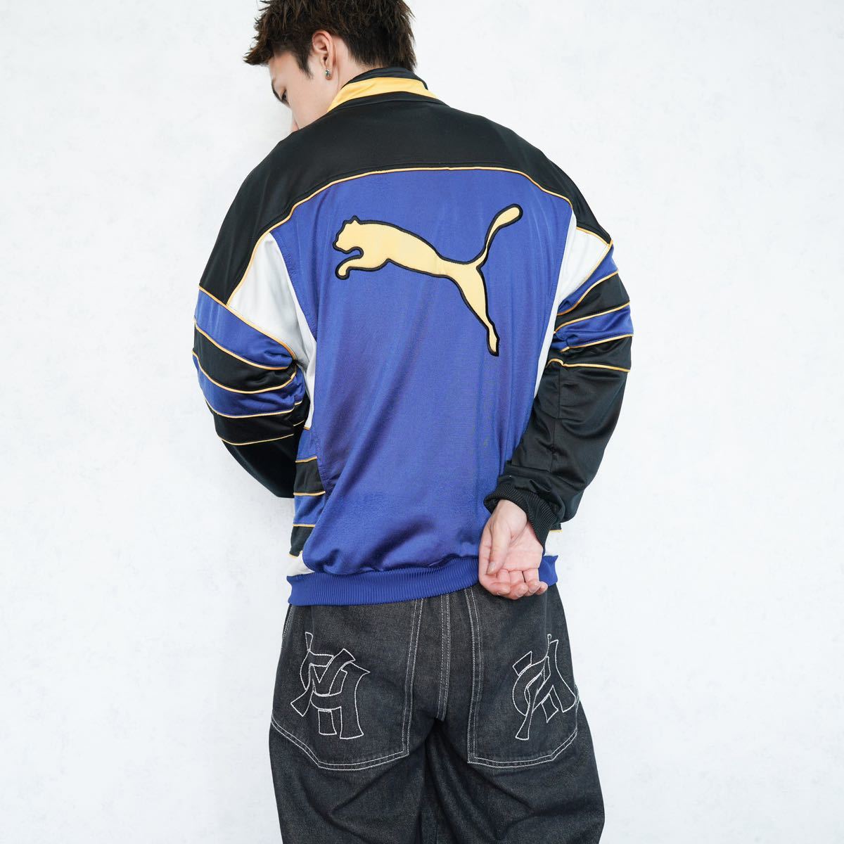 EU VINTAGE PUMA LOGO LINE DESIGN TRACK JACKET/ヨーロッパ古着プーマロゴラインデザイントラックジャケット(ジャージ)