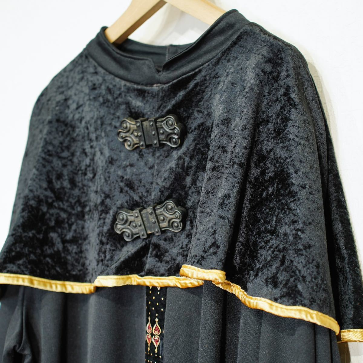 *SPECIAL ITEM* USA VINTAGE RUBIE'S VELOUR CAPE DESIGN COSTUME ONE PIECE/アメリカ古着ベロアケープデザインコスチュームワンピース_画像6