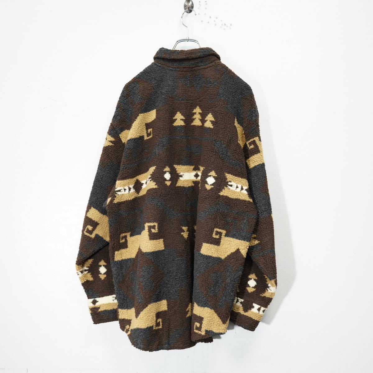 USA VINTAGE MUSKOKA NATIVE PATTERNED FLEECE JACKET/アメリカ USA VINTAGE MUSKOKA NATIVE PATTERNED FLEECE JACKET/アメリカ