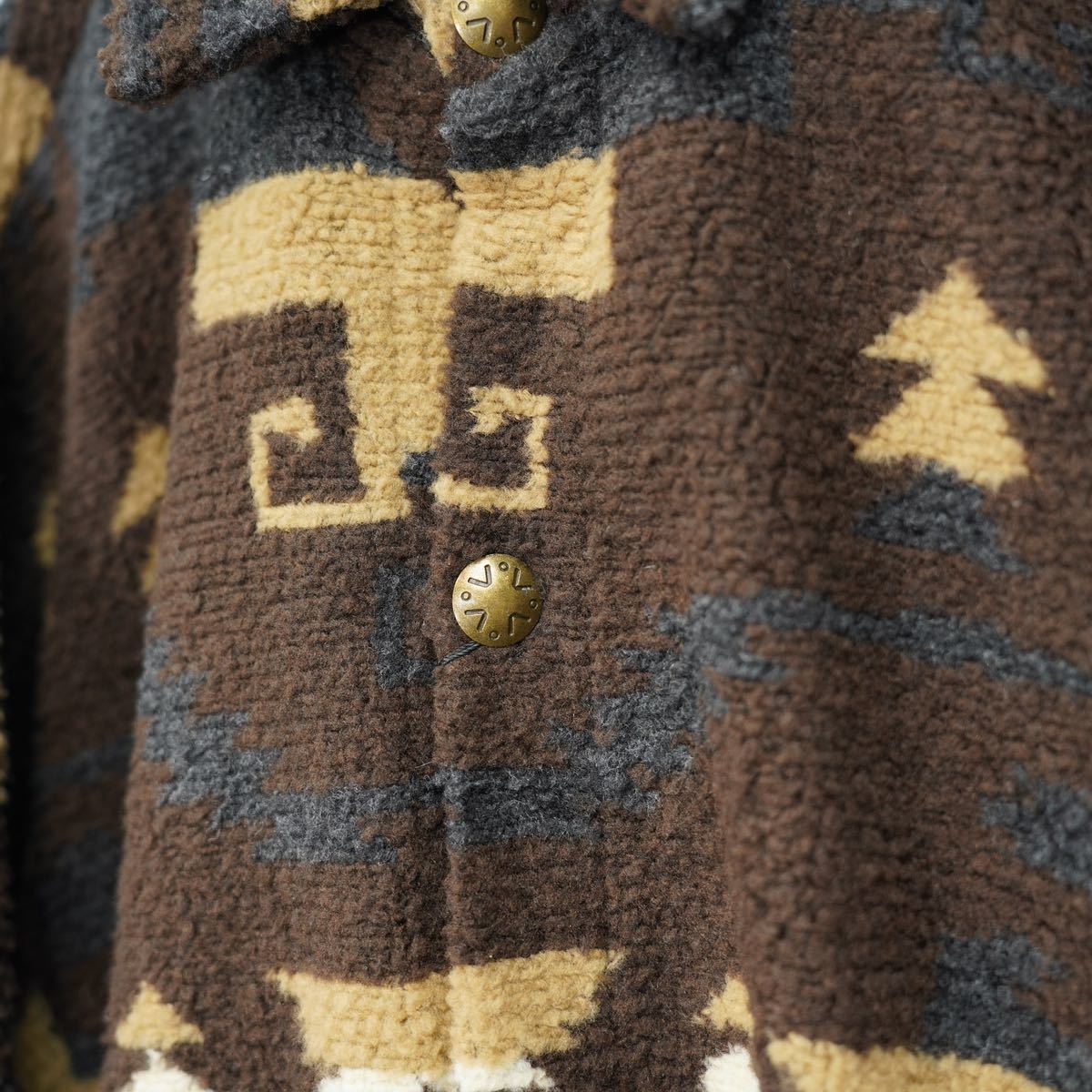 USA VINTAGE MUSKOKA NATIVE PATTERNED FLEECE JACKET/アメリカ USA VINTAGE MUSKOKA NATIVE PATTERNED FLEECE JACKET/アメリカ