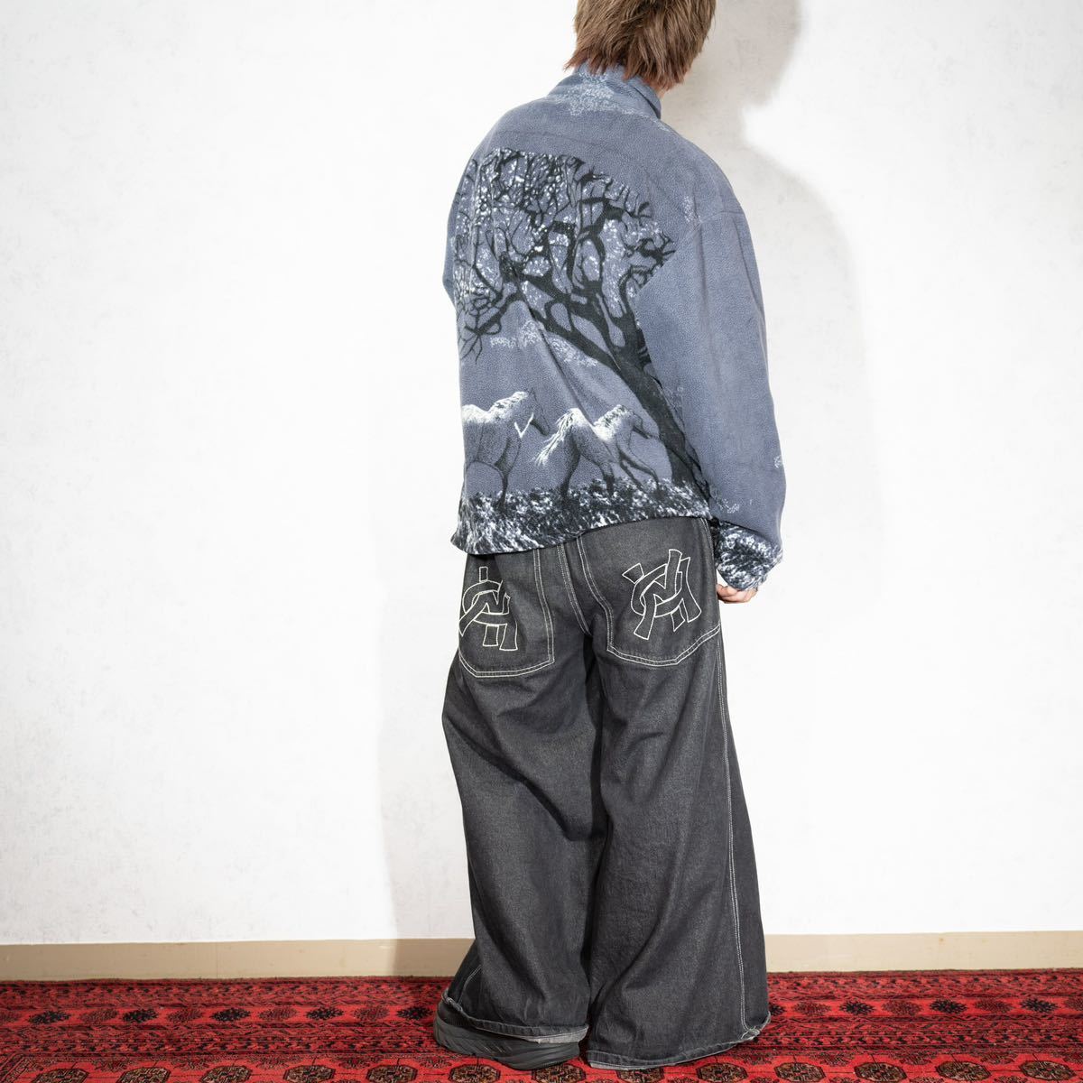 USA VINTAGE URBAN HERITAGE HORSE DESIGN FLEECE ZIP UP USA VINTAGE URBAN HERITAGE HORSE DESIGN FLEECE ZIP UP
