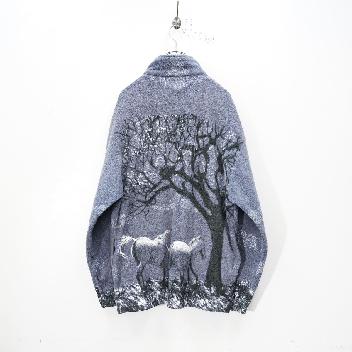 USA VINTAGE URBAN HERITAGE HORSE DESIGN FLEECE ZIP UP USA VINTAGE URBAN HERITAGE HORSE DESIGN FLEECE ZIP UP