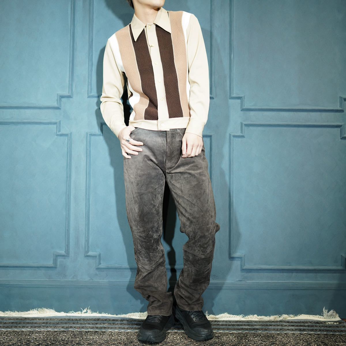 USA VINTAGE ENJOY DESIGN LEATHER PANTS/アメリカ古着デザイン USA VINTAGE ENJOY DESIGN LEATHER PANTS/アメリカ古着デザイン