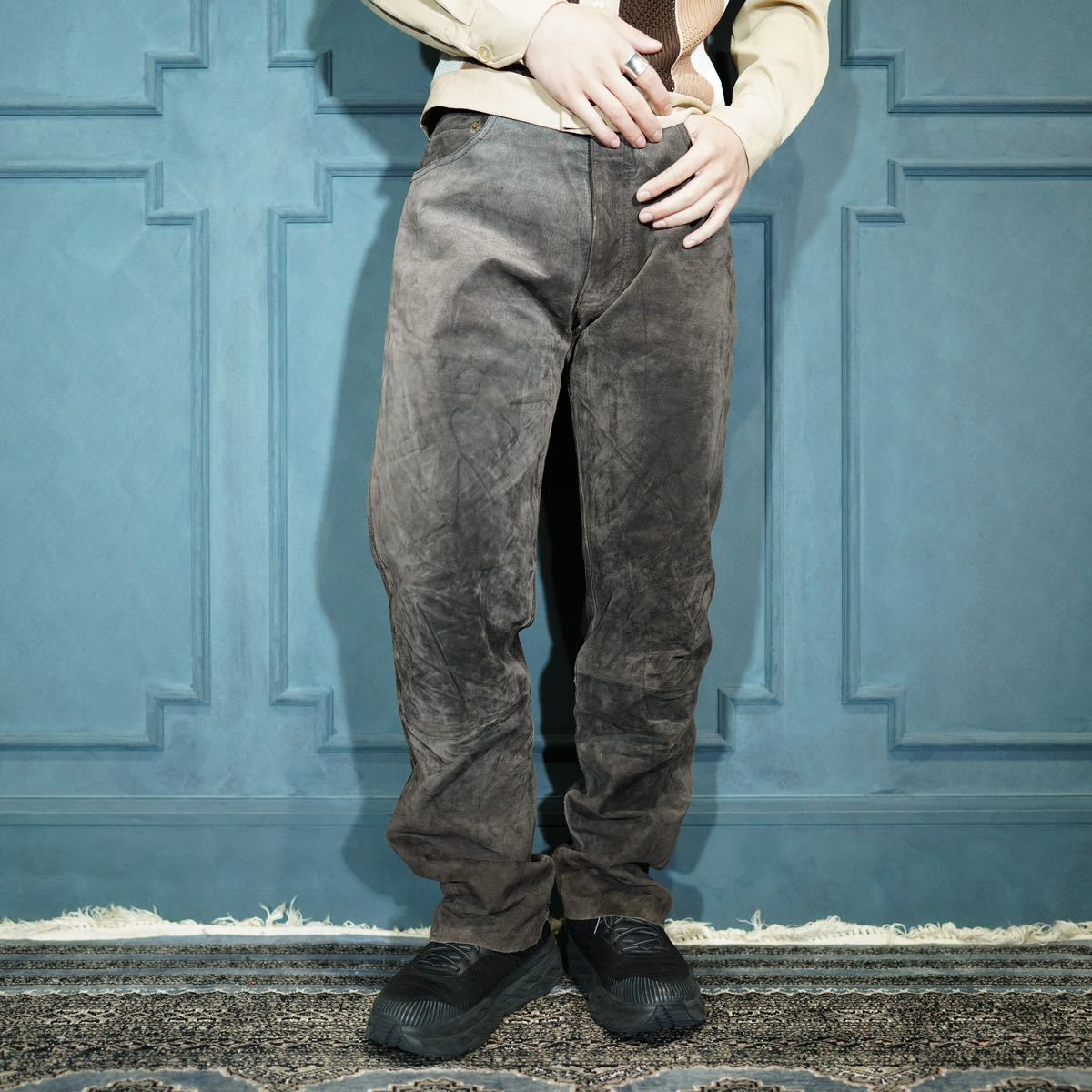 USA VINTAGE ENJOY DESIGN LEATHER PANTS/アメリカ古着デザイン USA VINTAGE ENJOY DESIGN LEATHER PANTS/アメリカ古着デザイン