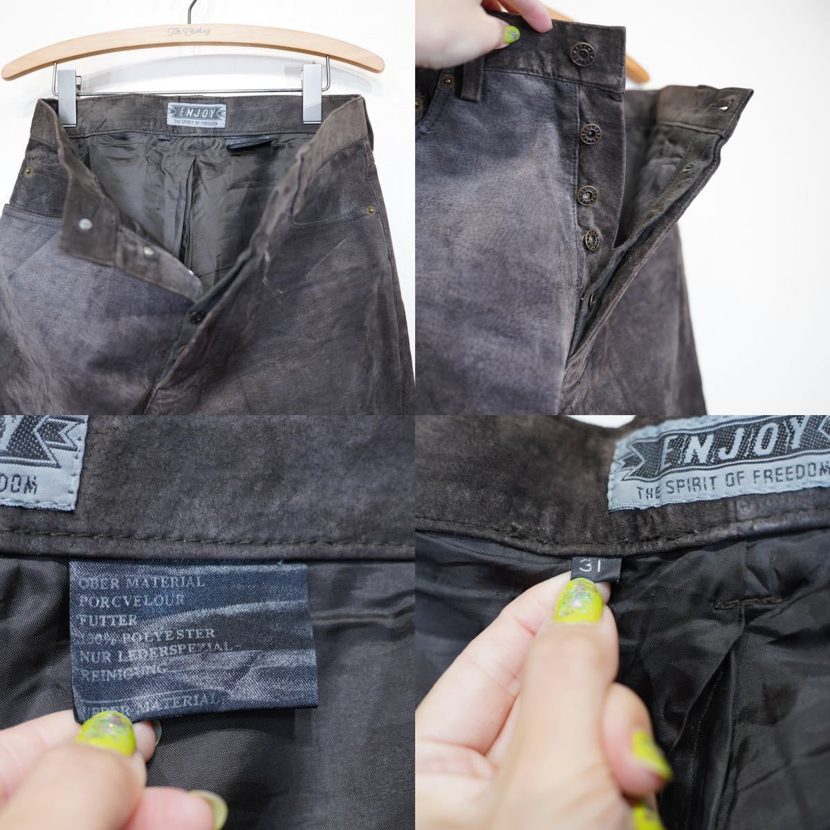 USA VINTAGE ENJOY DESIGN LEATHER PANTS/アメリカ古着デザイン USA VINTAGE ENJOY DESIGN LEATHER PANTS/アメリカ古着デザイン