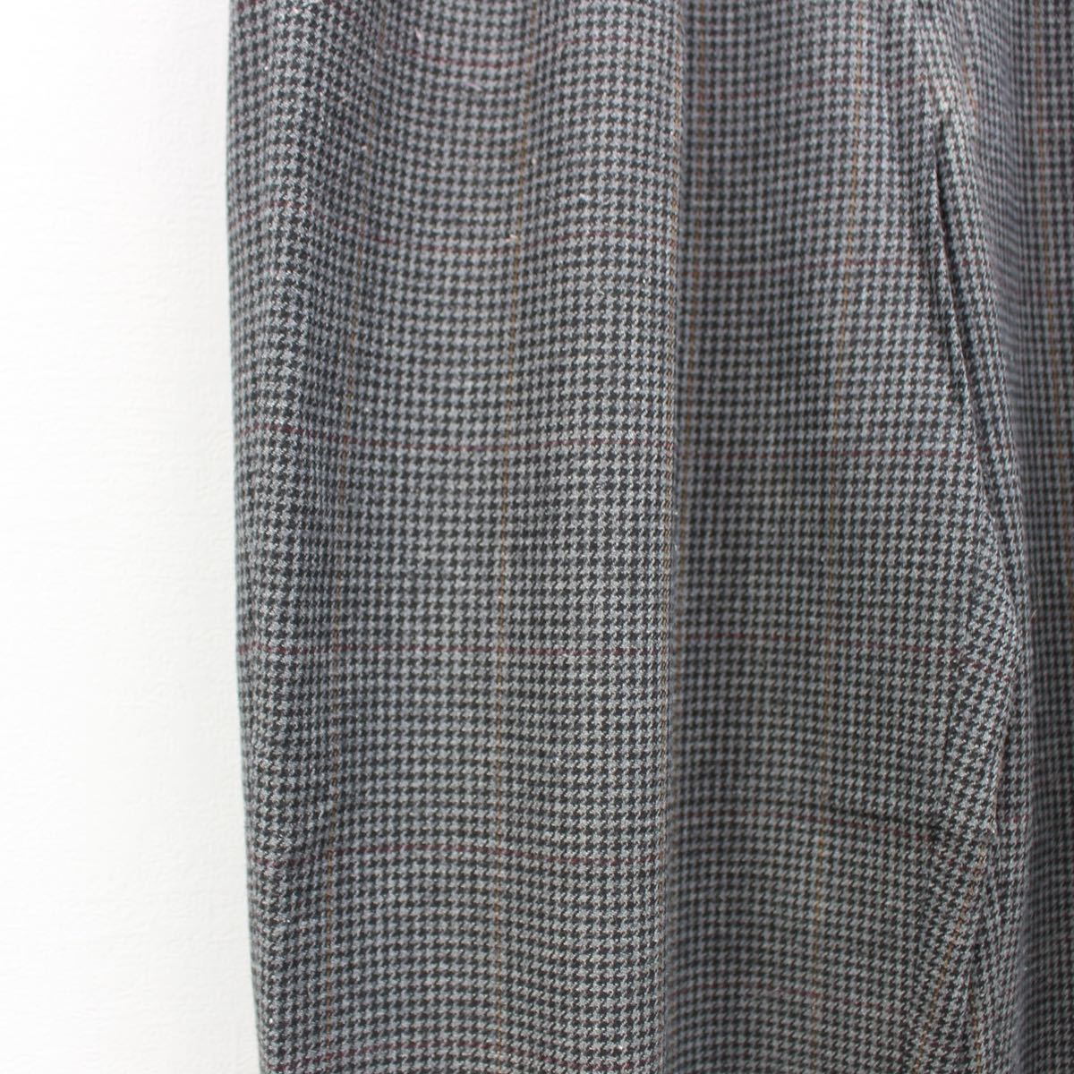 EU VINTAGE NEXT FOR MEN CHECK PATTERNED WOOL SLACKS PANTS MADE IN BELGIUM/ヨーロッパ古着チェック柄ウールスラックスパンツ