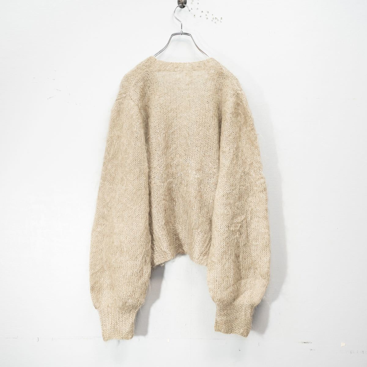 *SPECIAL ITEM* EU VINTAGE PEARL BUTTON DESIGN MOHAIR KNIT CARDIGAN/ヨーロッパ古着パールボタンデザインモヘアニットカーディガン_画像5