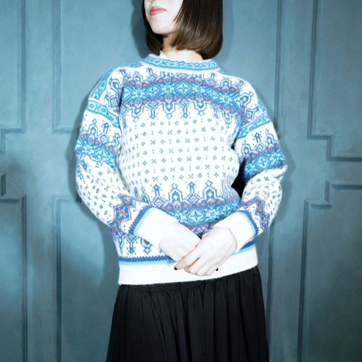 EU VINTAGE DALE of Norway DESIGN NORDIC KNIT/ヨーロッパ古着デザインノルディックニット