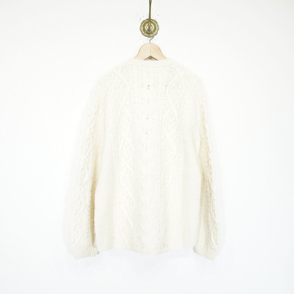 EU VINTAGE CABLE DESIGN KNIT CARDIGAN/ヨーロッパ古着ケーブルデザインニットカーディガン_画像5