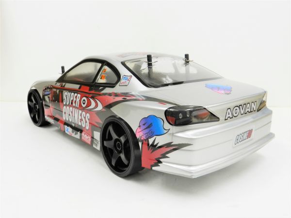 * turbo with function * 2.4GHz 1/10 drift radio controlled car Nissan S15 Silvia type silver / red [ has painted final product * full set ]