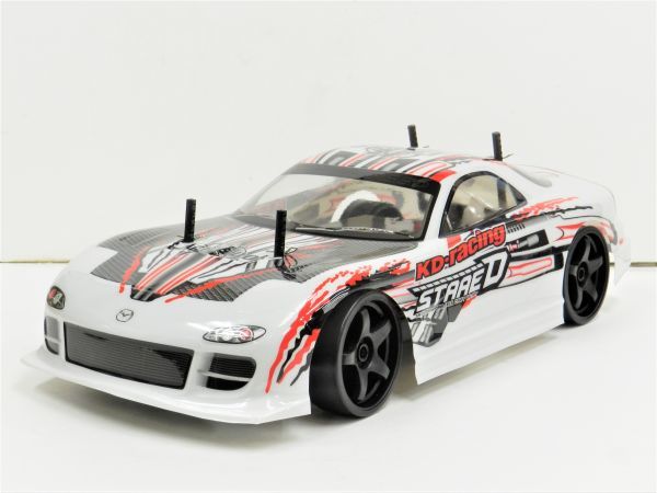 ☆ターボ機能付き☆ 2.4GHz 1/10 ドリフトラジコンカー マツダ ＲＸ-7 FD3S タイプ 白2【塗装済み完成品・フルセット】_画像1