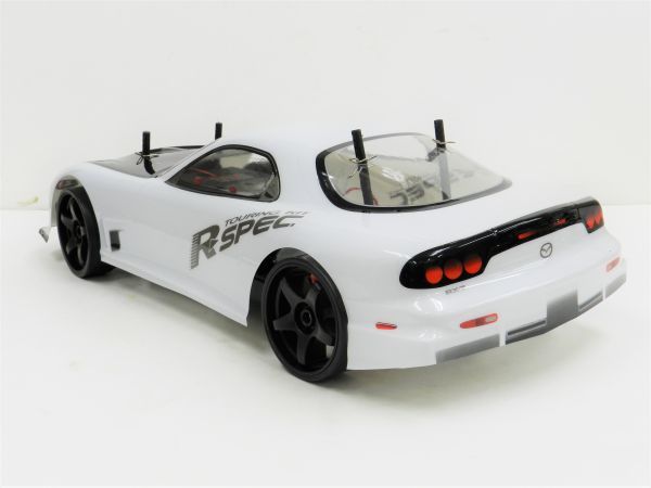 * turbo with function * 2.4GHz 1/10 drift radio controlled car Mazda RX-7 FD3S type white black [ has painted final product * full set ]